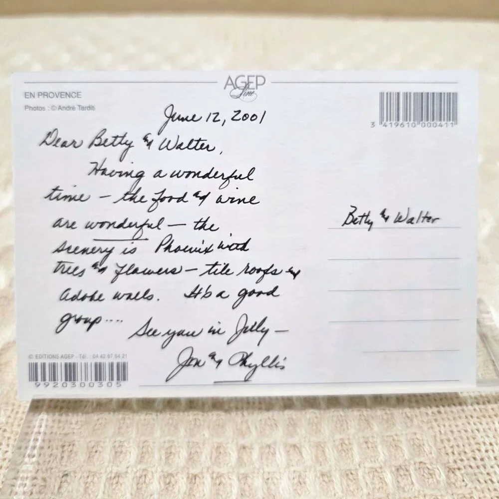 June 12, 2001 En Provence Andre Tardeiti Editions AGEP Postcard Written No Post